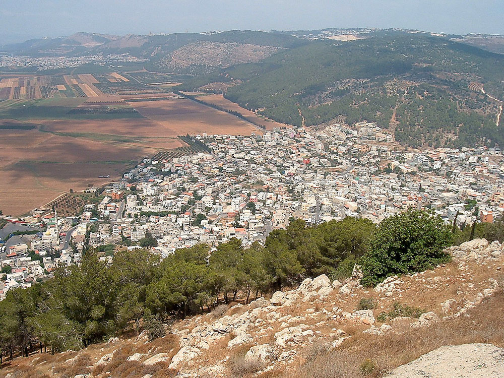 Fig. 5. - A view of the Nazareth Hills as seen from the slopes of Mount Tabor today