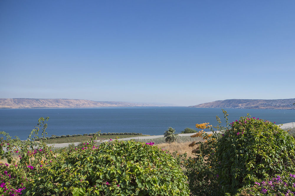 Fig. 9 – View of the Sea of Galilee from the Mount of Beatitudes near Capernaum